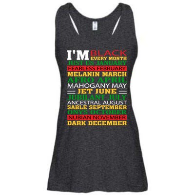 I Am Black Every Month Shirt Black History Month Ladies Essential Flowy Tank