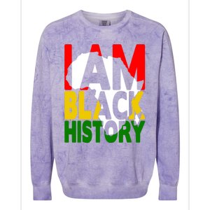 I Am Black History Month African American Pride Celebration Gift Colorblast Crewneck Sweatshirt