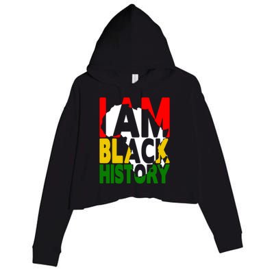 I Am Black History Month African American Pride Celebration Gift Crop Fleece Hoodie