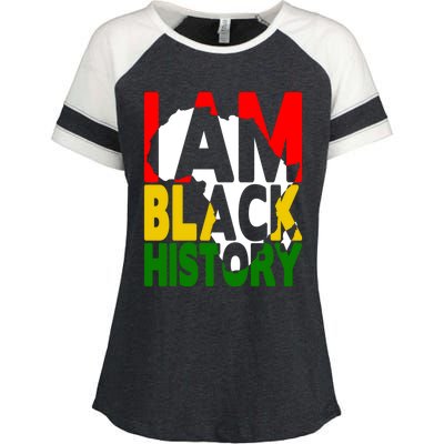 I Am Black History Month African American Pride Celebration Gift Enza Ladies Jersey Colorblock Tee