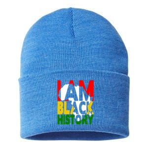 I Am Black History Month African American Pride Celebration Gift Sustainable Knit Beanie