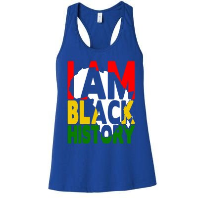 I Am Black History Month African American Pride Celebration Gift Women's Racerback Tank