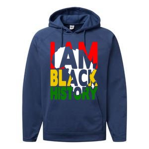 I Am Black History Month African American Pride Celebration Gift Performance Fleece Hoodie