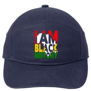 I Am Black History Month African American Pride Celebration Gift 7-Panel Snapback Hat