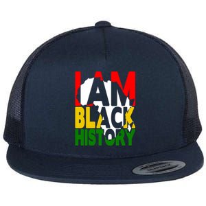 I Am Black History Month African American Pride Celebration Gift Flat Bill Trucker Hat