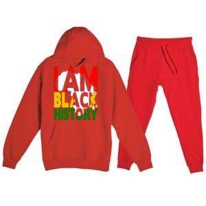 I Am Black History Month African American Pride Celebration Gift Premium Hooded Sweatsuit Set