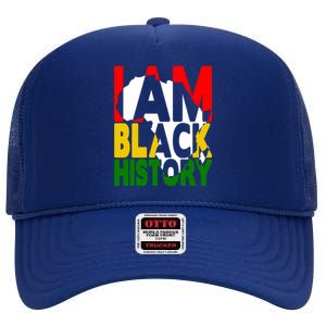 I Am Black History Month African American Pride Celebration Gift High Crown Mesh Back Trucker Hat