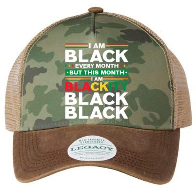 I Am Black Every Month But This Month I'm Blackity Black Meaningful Gift Legacy Tie Dye Trucker Hat