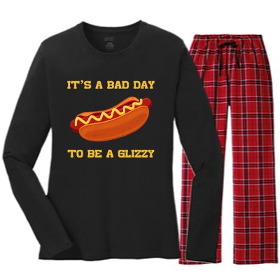 Its A Bad Day To Be A Glizzy Women's Long Sleeve Flannel Pajama Set 