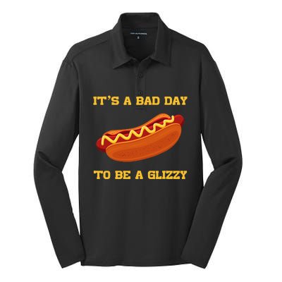 Its A Bad Day To Be A Glizzy Silk Touch Performance Long Sleeve Polo