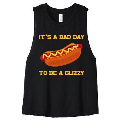 Its A Bad Day To Be A Glizzy Women's Racerback Cropped Tank