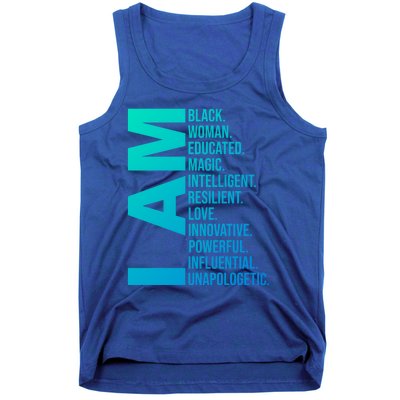 I Am Black Black History Month Educated Black Gift Tank Top