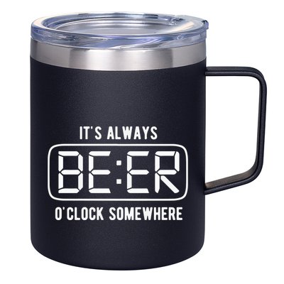 ItS Always Beer OClock Somewhere Summer 12oz Stainless Steel Coffee Mug