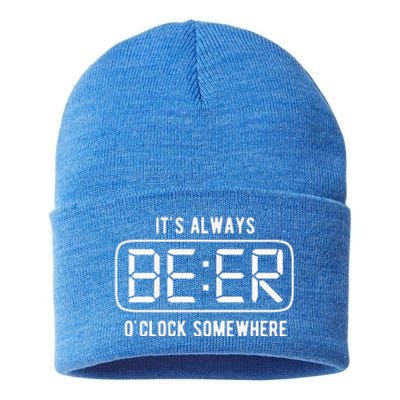 ItS Always Beer OClock Somewhere Summer Sustainable Knit Beanie