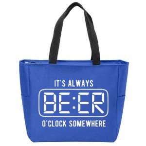 ItS Always Beer OClock Somewhere Summer Zip Tote Bag