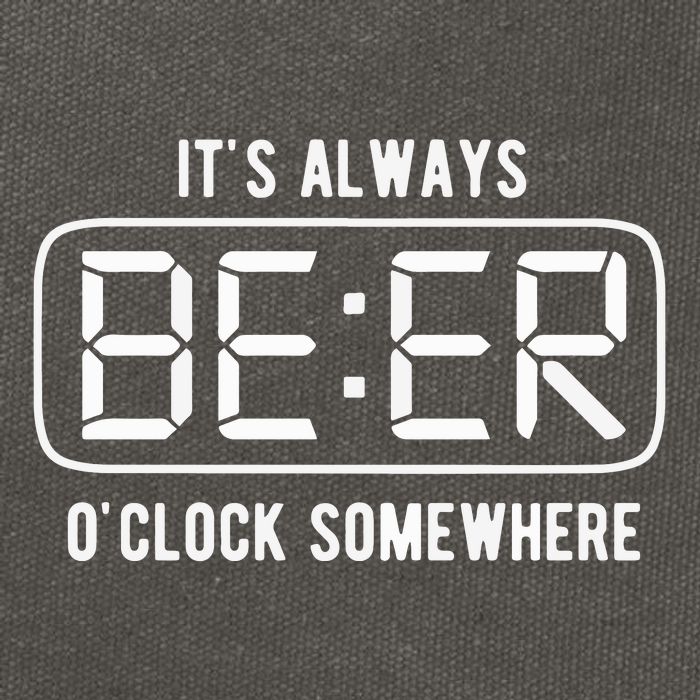 ItS Always Beer OClock Somewhere Summer Cotton Canvas Backpack