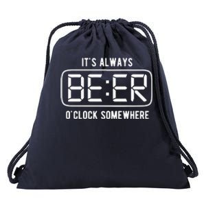 ItS Always Beer OClock Somewhere Summer Drawstring Bag