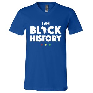 I Am Black History Funny Gift Africa Pride Black History Month V-Neck T-Shirt