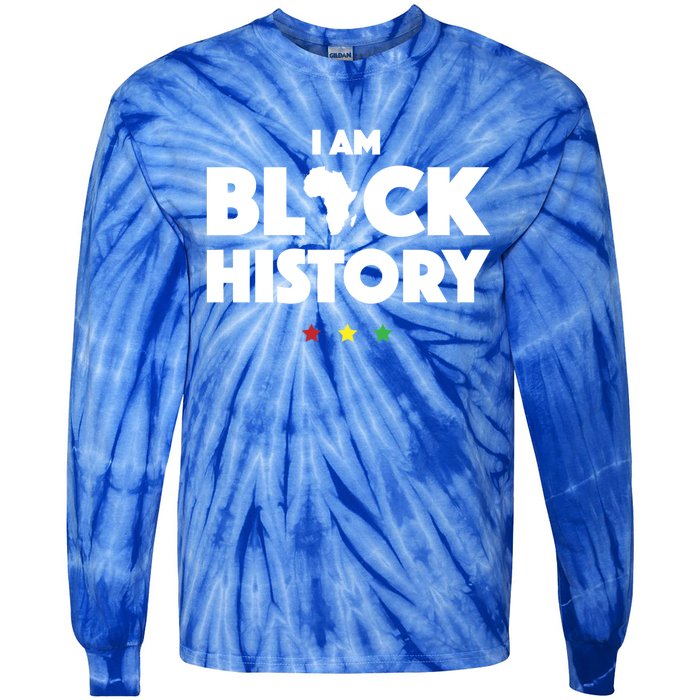 I Am Black History Funny Gift Africa Pride Black History Month Tie-Dye Long Sleeve Shirt