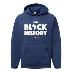 I Am Black History Funny Gift Africa Pride Black History Month Performance Fleece Hoodie