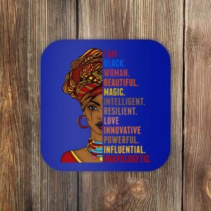 I Am Black Cute Gift Black History Month 2019 Coaster