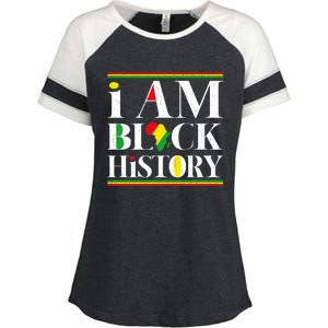 I Am Black History Month Juneteenth Freedom Day Independence Meaningful Gift Enza Ladies Jersey Colorblock Tee