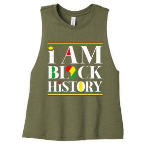 I Am Black History Month Juneteenth Freedom Day Independence Meaningful Gift Women's Racerback Cropped Tank