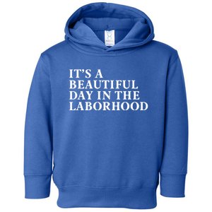 ItS A Beautiful Day In The Laborhood Labor Delivery Retro Gift Toddler Hoodie