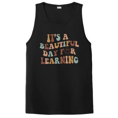 It's A Beautiful Day For Learning Teacher Vintage Cute Gift PosiCharge Competitor Tank