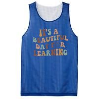 It's A Beautiful Day For Learning Teacher Vintage Cute Gift Mesh Reversible Basketball Jersey Tank