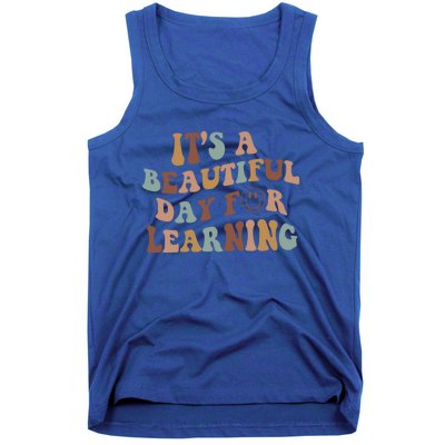 It's A Beautiful Day For Learning Teacher Vintage Cute Gift Tank Top