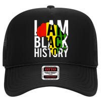 I Am Black History Black History Month & Pride Gift High Crown Mesh Back Trucker Hat