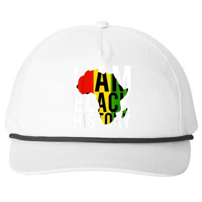 I Am Black History Black History Month & Pride Gift Snapback Five-Panel Rope Hat