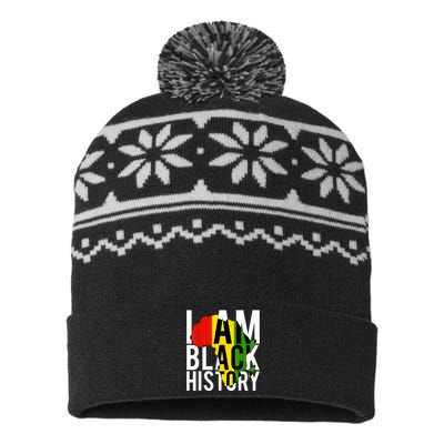 I Am Black History Black History Month & Pride Gift USA-Made Snowflake Beanie