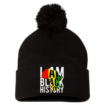 I Am Black History Black History Month & Pride Gift Pom Pom 12in Knit Beanie