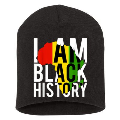 I Am Black History Black History Month & Pride Gift Short Acrylic Beanie