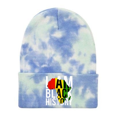 I Am Black History Black History Month & Pride Gift Tie Dye 12in Knit Beanie