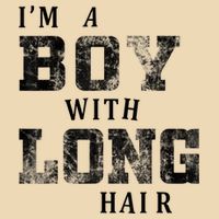 I'm A Boy With Long Hair Funny Long Hair Boy Cool Drawstring Bag