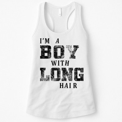 I'm A Boy With Long Hair Funny Long Hair Boy Cool Womens Tank Top
