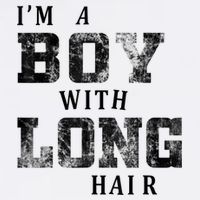 I'm A Boy With Long Hair Funny Long Hair Boy Cool Women's V-Neck T-Shirt