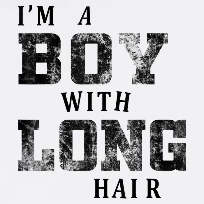 I'm A Boy With Long Hair Funny Long Hair Boy Cool Women's V-Neck T-Shirt