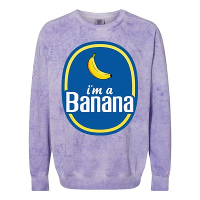 IM A Banana Costume Halloween Fruit Sticker Yellow Colorblast Crewneck Sweatshirt