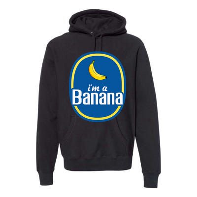 IM A Banana Costume Halloween Fruit Sticker Yellow Premium Hoodie