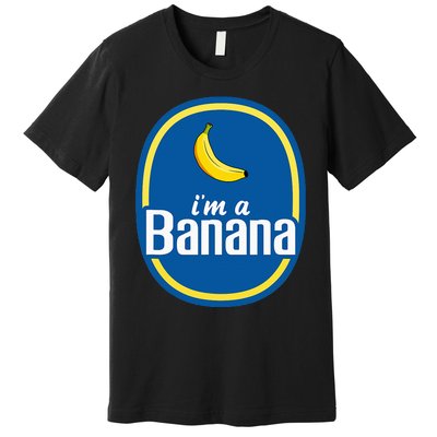 IM A Banana Costume Halloween Fruit Sticker Yellow Premium T-Shirt