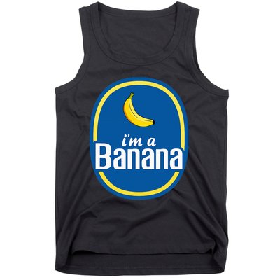 IM A Banana Costume Halloween Fruit Sticker Yellow Tank Top