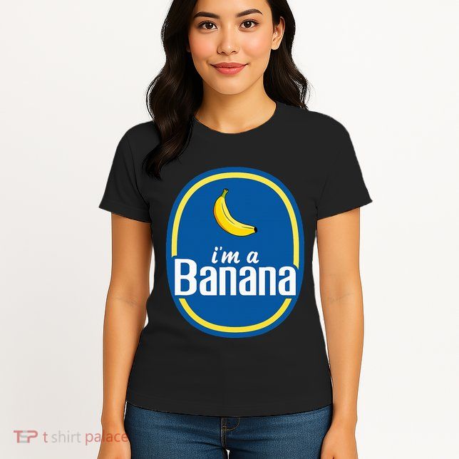 IM A Banana Costume Halloween Fruit Sticker Yellow Womens T-Shirt