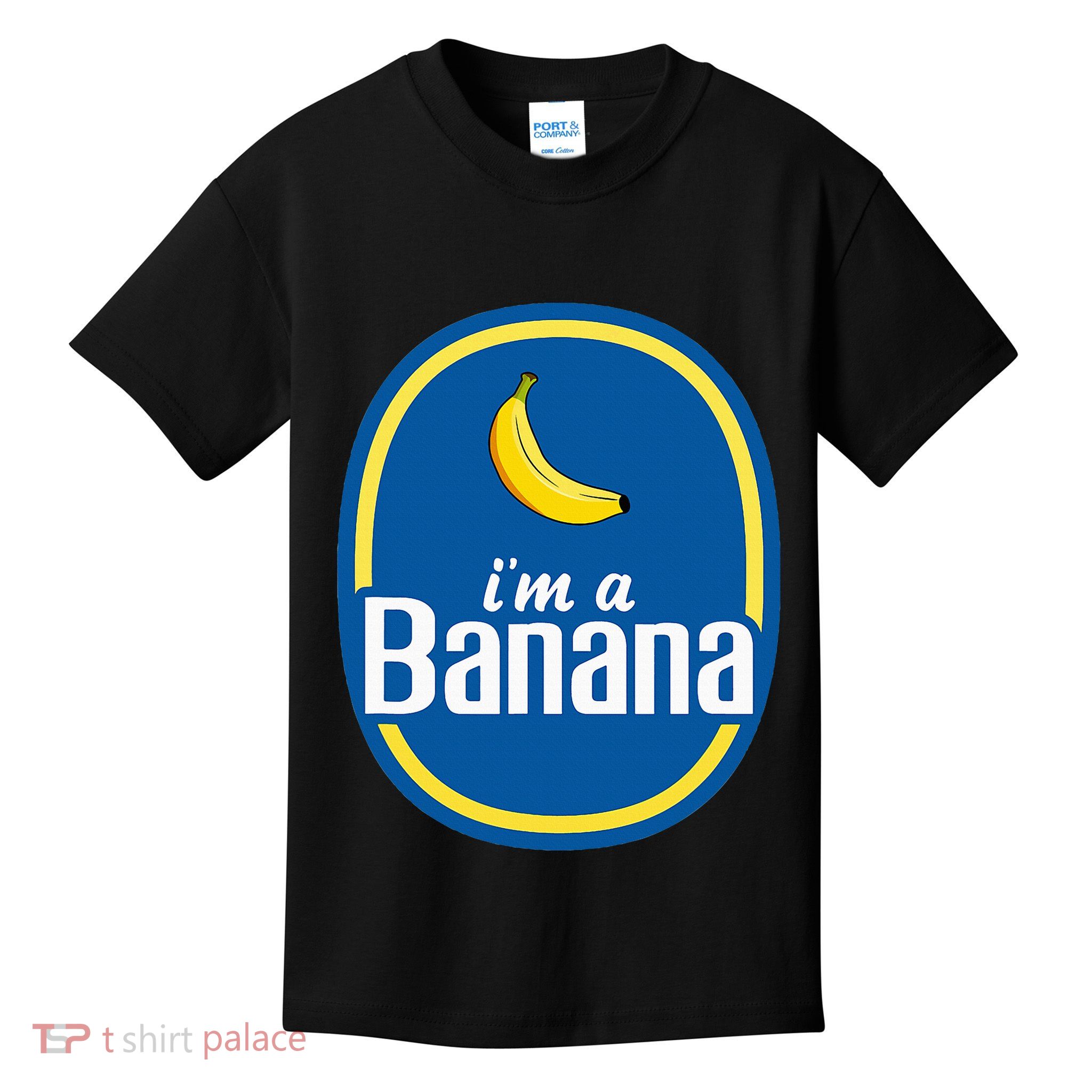 IM A Banana Costume Halloween Fruit Sticker Yellow Kids T-Shirt