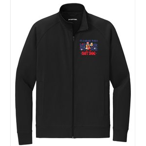 Its A Bad Day To Be A Hot Dog 4th Of July Fun Hotdog Lover Stretch Full-Zip Cadet Jacket