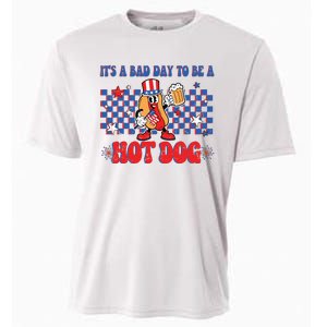 Its A Bad Day To Be A Hot Dog 4th Of July Fun Hotdog Lover Cooling Performance Crew T-Shirt