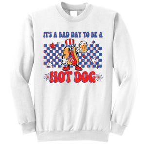 Its A Bad Day To Be A Hot Dog 4th Of July Fun Hotdog Lover Sweatshirt